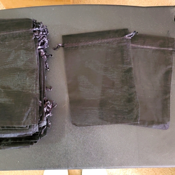 50 pc Sheer Gift Bags, Jewelry Drawstring Bags, Wedding Favors Bags, Mesh Gift - Picture 1 of 2